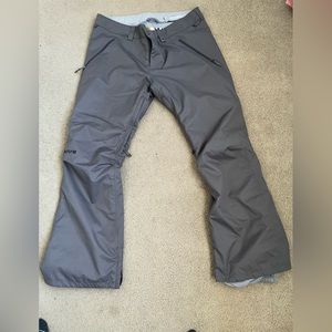 Gray Burton Woman’s Ski Snow Pants, dry ride, size XL.